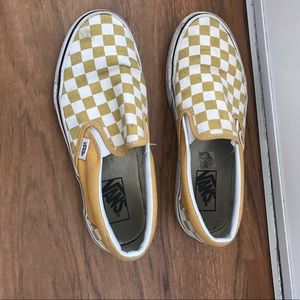 Yellow checkered vans